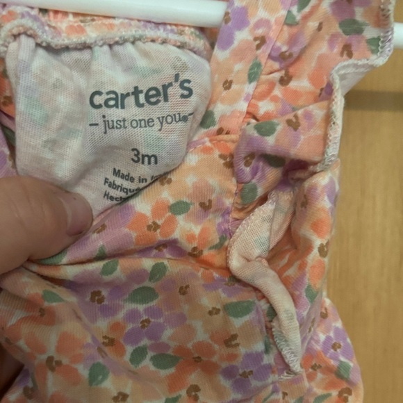 Carter's Pastel Floral Baby Romper - Picture 2 of 4